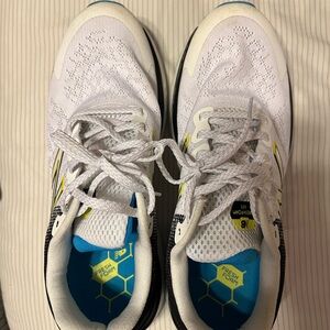 White Athletic Shoes with Textured Surface